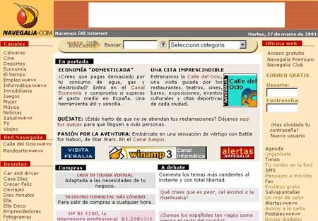 Portal web Navegalia